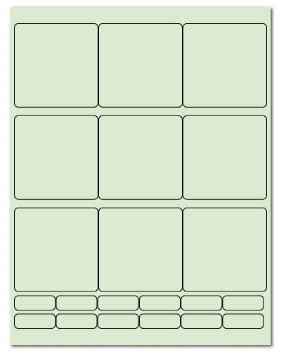2.75" X 2.75" Pastel Green Sheets