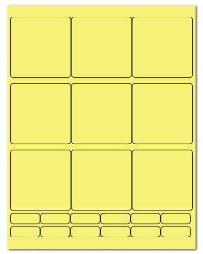 2.75" X 2.75" Pastel Yellow Sheets