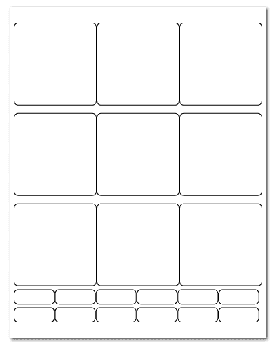 2.75" X 2.75" White Matte Sheets