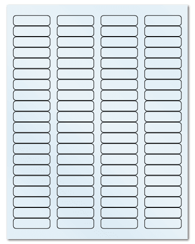 1.75" X 0.5" Clear Matte Laser Sheets