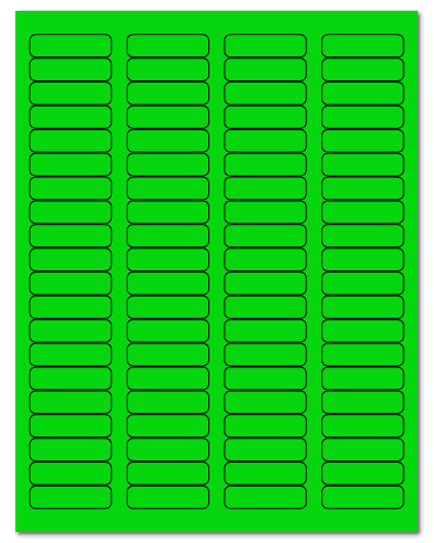 1.75" X 0.5" Fluorescent Green Sheets