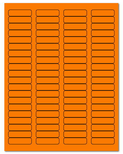 1.75" X 0.5" Fluorescent Orange Sheets