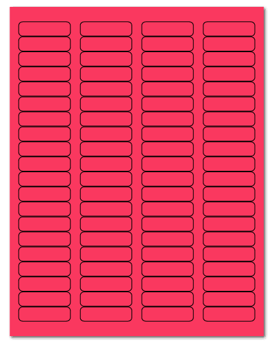 1.75" X 0.5" Fluorescent Pink Sheets