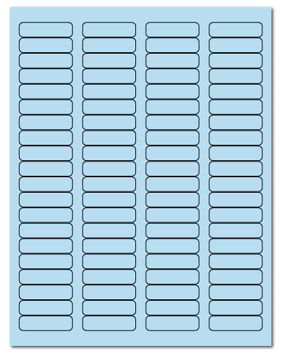 1.75" X 0.5" Pastel Blue Sheets