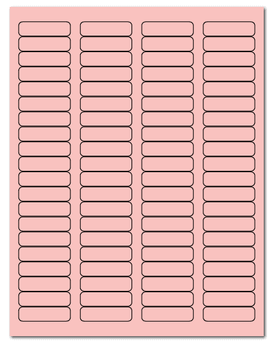1.75" X 0.5" Pastel Pink Sheets