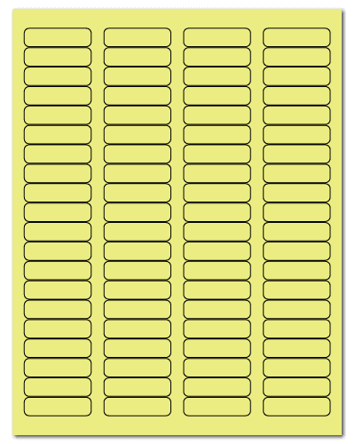 1.75" X 0.5" Pastel Yellow Sheets