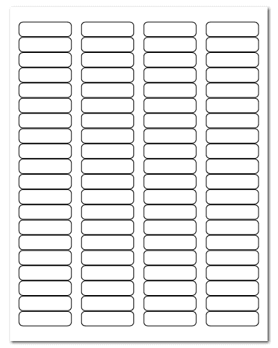 1.75" X 0.5" White Matte Sheets