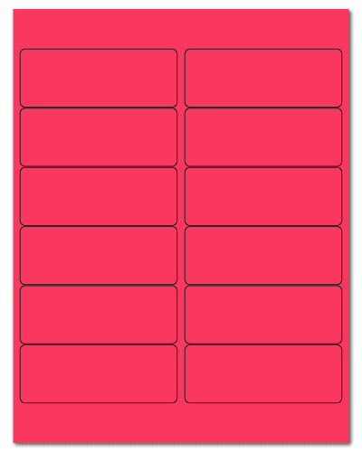 4" X 1.5" Fluorescent Pink Sheets