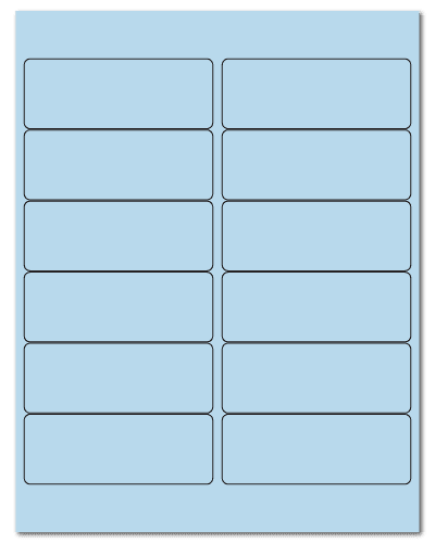 4" X 1.5" Pastel Blue Sheets