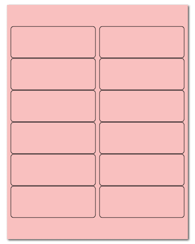4" X 1.5" Pastel Pink Sheets