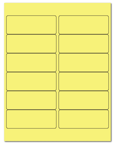 4" X 1.5" Pastel Yellow Sheets