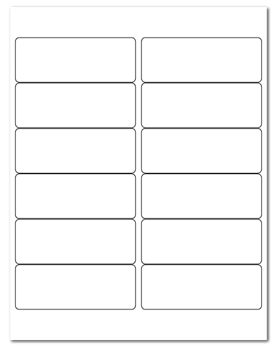 4" X 1.5" White Matte Sheets
