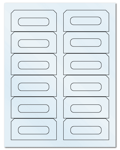 3.5" X 1.625" Frosty (Matte) Clear Sheets