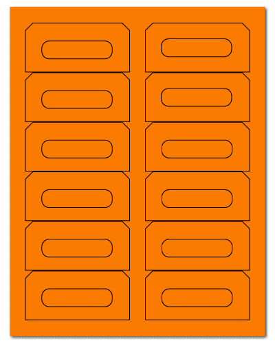 3.5" X 1.625" Fluorescent Orange Sheets