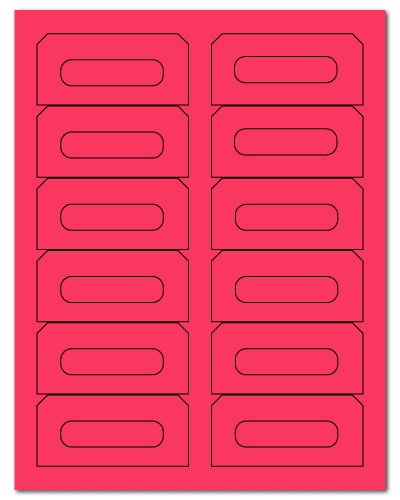 3.5" X 1.625" Fluorescent Pink Sheets