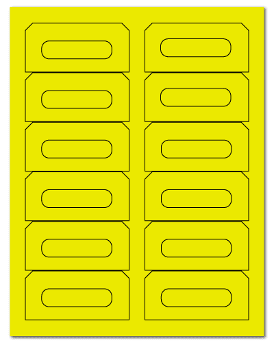 3.5" X 1.625" Fluorescent Yellow Sheets