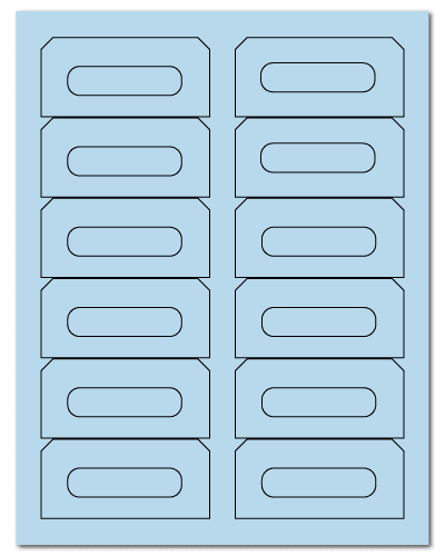 3.5" X 1.625" Pastel Blue Sheets