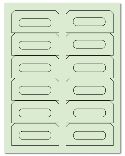 3.5" X 1.625" Pastel Green Sheets