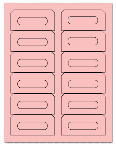 3.5" X 1.625" Pastel Pink Sheets
