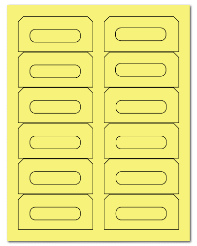 3.5" X 1.625" Pastel Yellow Sheets