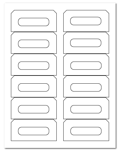 3.5" X 1.625" White Matte Sheets