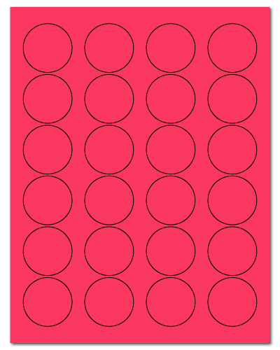 1.625" Dia. Fluorescent Pink Sheets