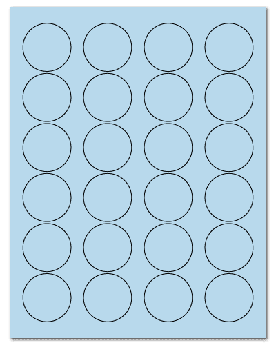 1.625" Dia. Pastel Blue Sheets
