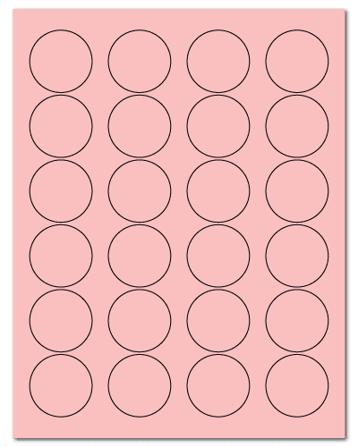 1.625" Dia. Pastel Pink Sheets