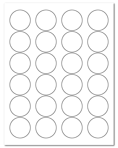 1.625" Dia. White Matte Sheets
