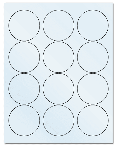 2.5" Dia. Frosty (Matte) Clear Sheets