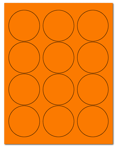 2.5" Dia. Fluorescent Orange Sheets