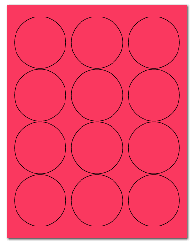 2.5" Dia. Fluorescent Pink Sheets