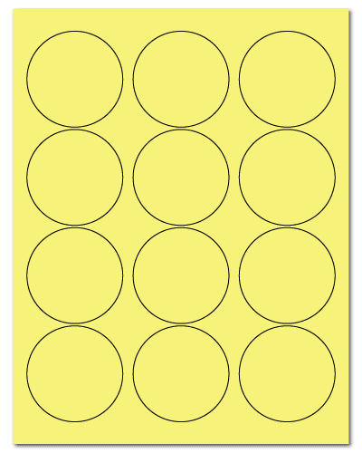 2.5" Dia. Pastel Yellow Sheets