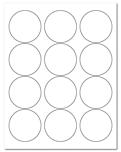 2.5" Dia. White Matte Sheets