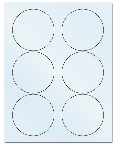 3.33" Dia. Frosty (Matte) Clear Sheets
