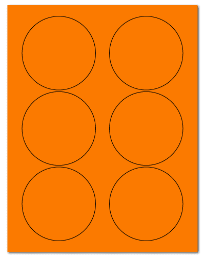 3.33" Dia. Fluorescent Orange Sheets