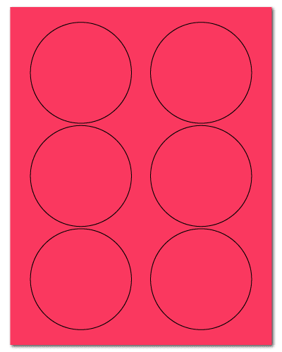 3.33" Dia. Fluorescent Pink Sheets