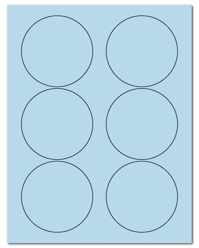 3.33" Dia. Pastel Blue Sheets