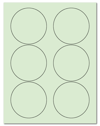 3.33" Dia. Pastel Green Sheets