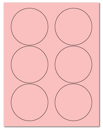 3.33" Dia. Pastel Pink Sheets