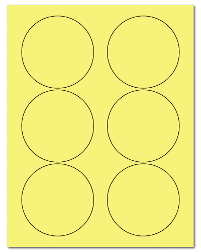 3.33" Dia. Pastel Yellow Sheets