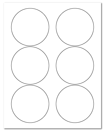 3.33" Dia. White Matte Sheets