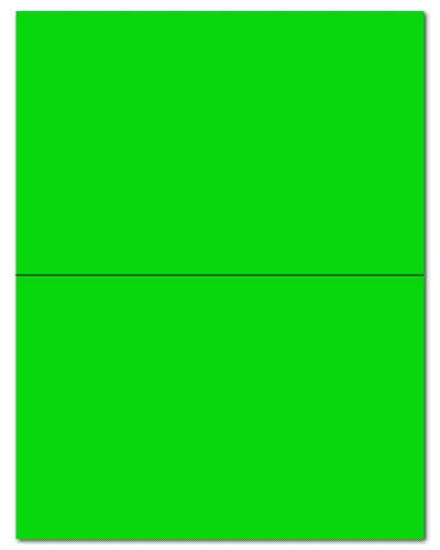 8.5" X 5.5" Fluorescent Green Sheets