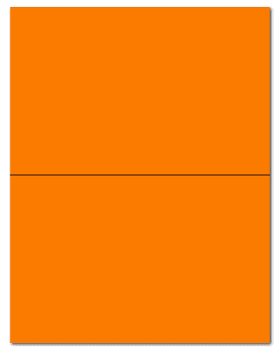 8.5" X 5.5" Fluorescent Orange Sheets