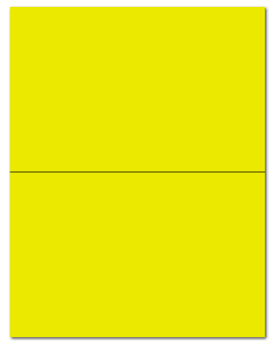 8.5" X 5.5" Fluorescent Yellow Sheets