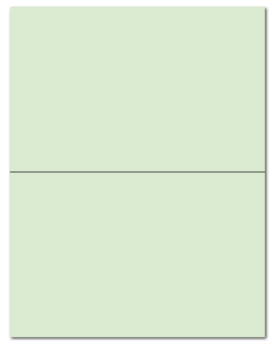 8.5" X 5.5" Pastel Green Sheets