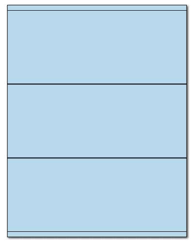 8.5" X 3.5" Pastel Blue Sheets