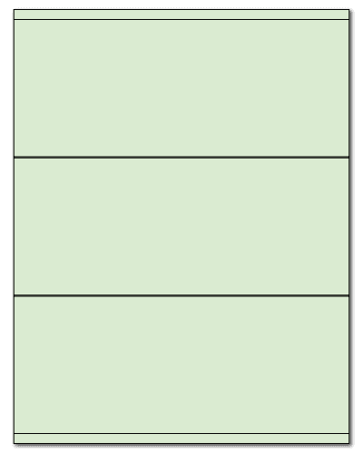 8.5" X 3.5" Pastel Green Sheets