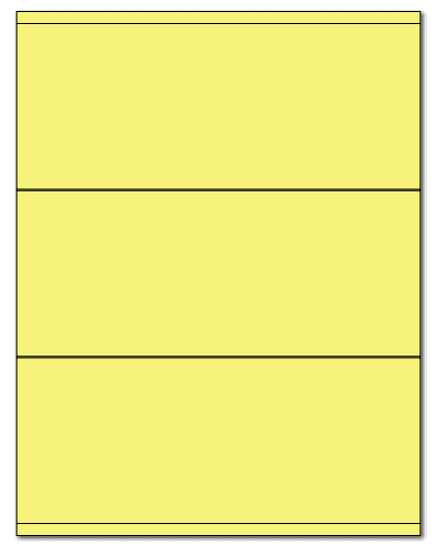 8.5" X 3.5" Pastel Yellow Sheets