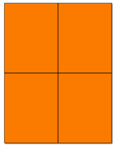 4.25" X 5.5" Fluorescent Orange Sheets